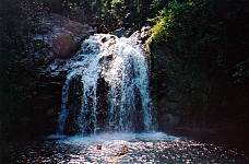 Enjoying the waterfall