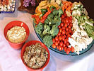 Baba Ganoujh and Hummus with Crudité Dippers