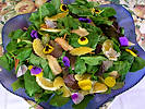 Baby Greens with Pomegranate Seeds