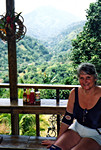 Mara at her lunch spot in the Blue Mountains