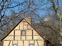 House with city in background
