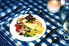 A meal at Breezes