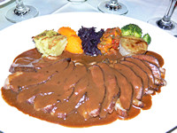 Duck Breast with Foie Gras-Mushroom Sauce